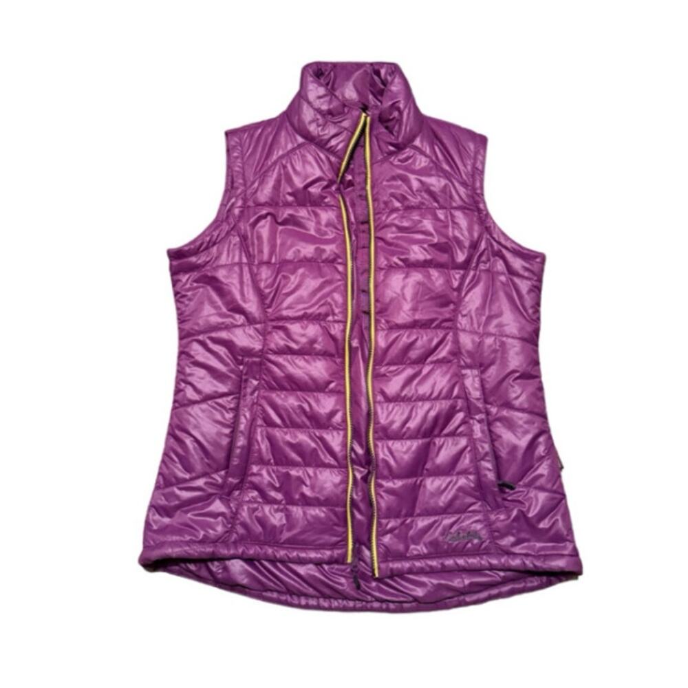 CABELA'S Purple Puffer Vest Full Zip Primaloft fall winter spring women’s Large